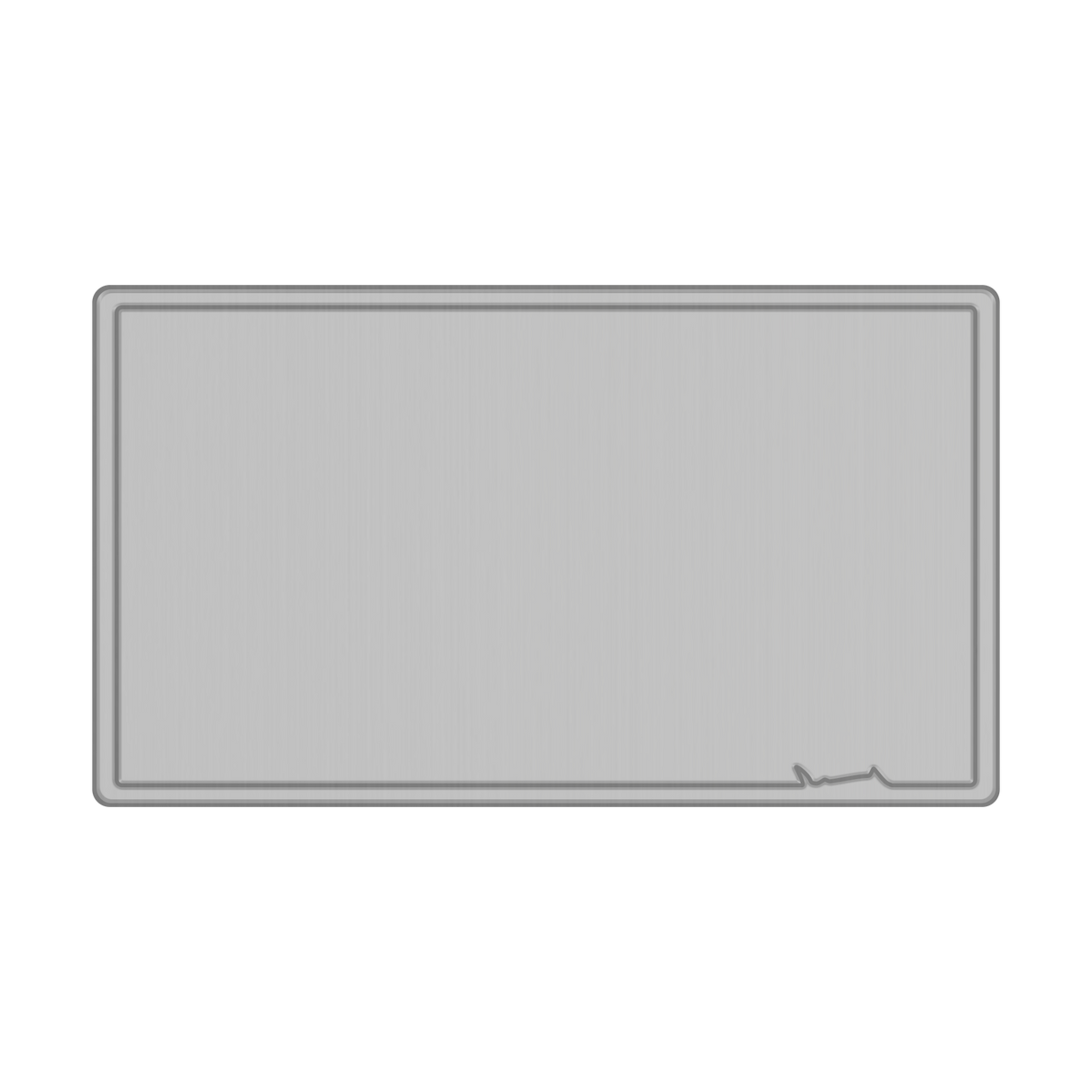 DEKit Cooler Pad. A rectangular gray sign or board with rounded corners and a thin dark border, shown on a plain white background.