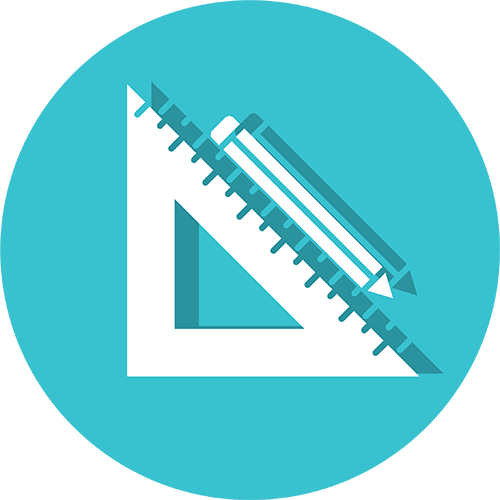 Set scale and pencil icon representing how DEKit's products are custom fit to each and every boat we work with.