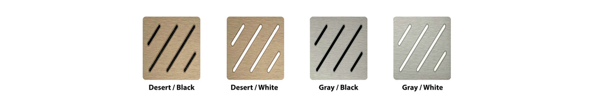 E-DEK PRO decking colors that consists of desert over black, desert over white, gray over white, and grey over black. This product is a resin based top layer over a eva foam bottom layer. It doesn't burn like other decking materials and luxurious looking.