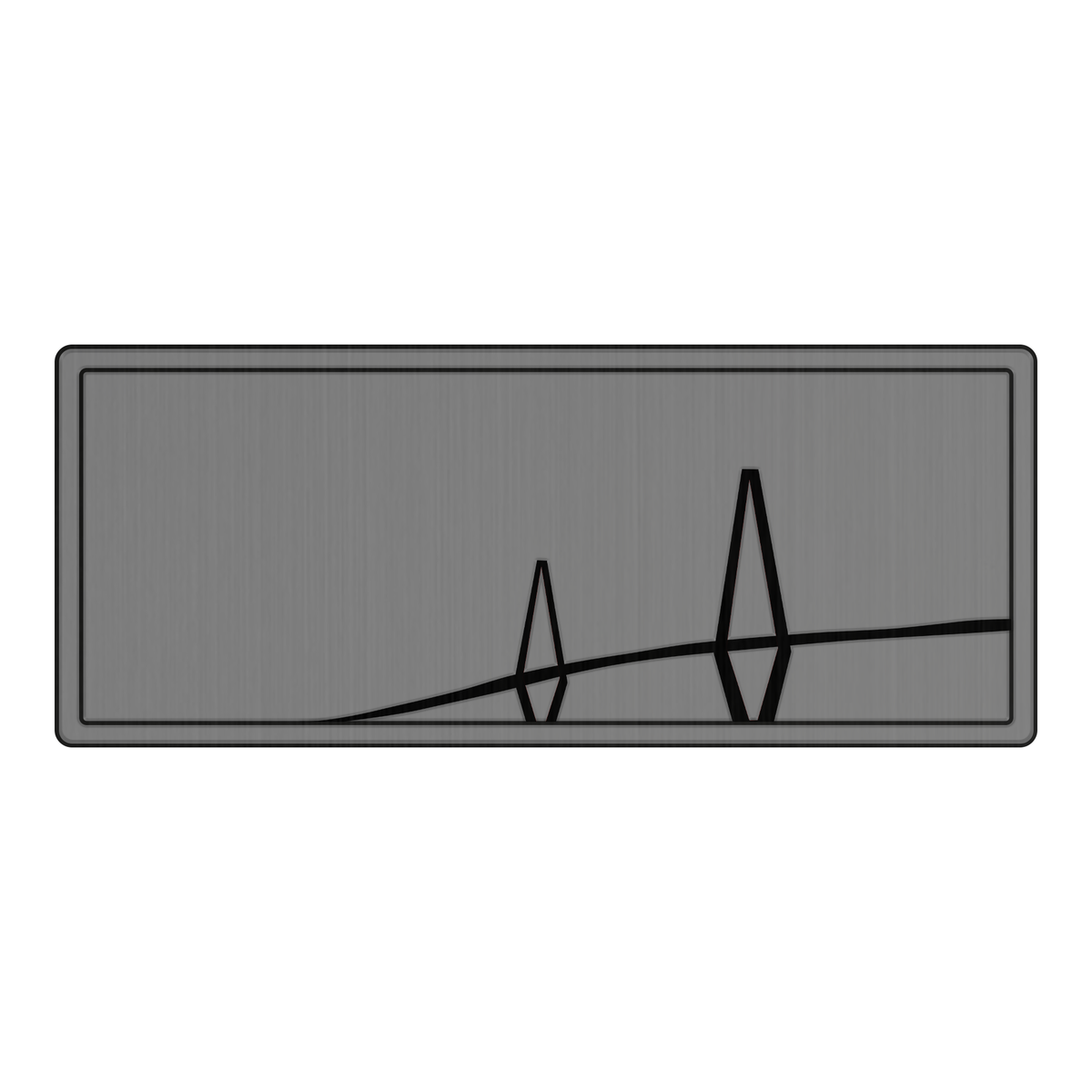 Anchor Grey-over-black foam helm pad at a boat's helm station, providing a comfortable, non-slip surface for the captain.